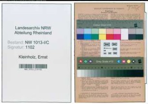 Entnazifizierung Ernst Kleinholz , geb. 05.07.1898 (Herrenschneider)