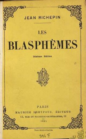 Les Blasphèmes : (En vers)
