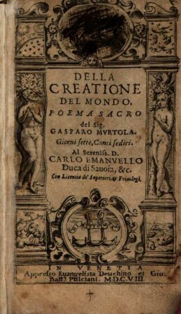 Della Creatione di Mondo : poema sacro
