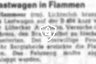 Lastwagen in Flammen