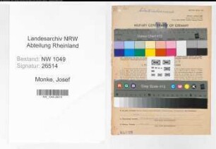 Entnazifizierung Josef Monke , geb. 18.03.1882 (Musikhaendler)