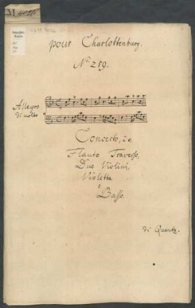 Konzerte; fl, strings, bc; F-Dur; QV 5: 152