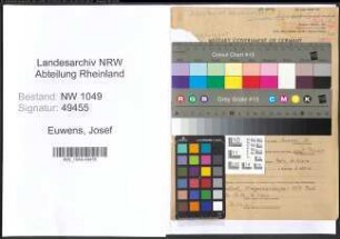 Entnazifizierung Josef Euwens , geb. 30.09.1902 (Landwirtschaftsrat)