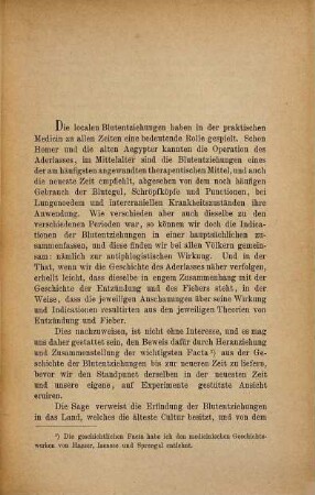 Über lokale Blutentziehungen als antiphlogistische Operationen nebst einschlägigen Experimenten : Inaug.-Diss.