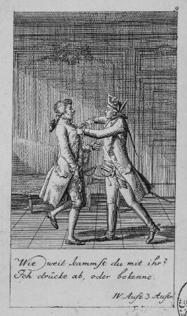 Illustration zu Schillers "Kabale und Liebe", Blatt 9 (4. Akt, 3. Szene)