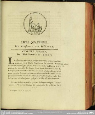 Livre Quatrieme. Le Costume des Hébreux