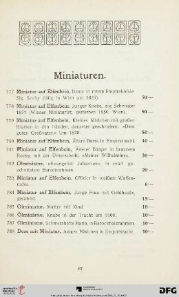 Miniaturen (Nr. 777-788)