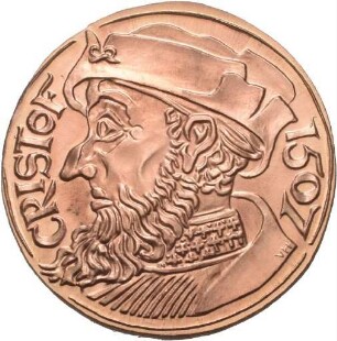Medaille von Victor Huster auf 500 Jahre Stadtordnung in Baden-Baden