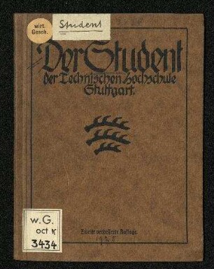 Der Student der Technischen Hochschule Stuttgart (1925)