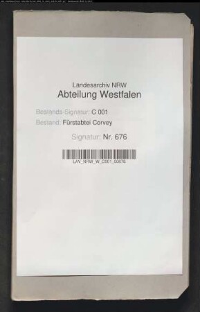 Korrespondenz mit dem päpstlichen Nuntius in Deutschland
