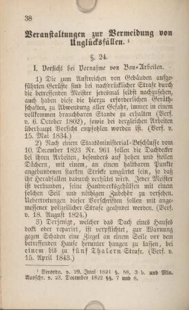 Veranstaltungen zur Vermeidung von Unglücksfällen.