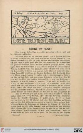 Heft 23 (1. Septemberheft 1900)