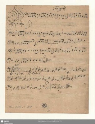 Fagott. [nur Cantata "Was du tust"] / Partitur zur hinzugefügten Aria