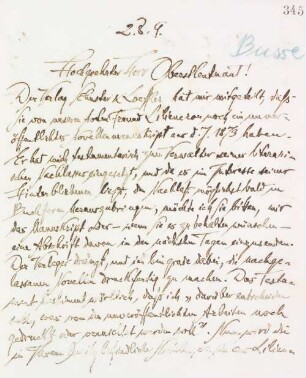 Brief an Eris Hermann Busse
