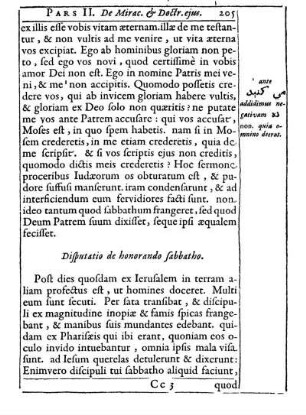 Disputatio de honorando sabbatho.