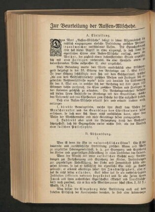 Zur Beurteilung der Rassen-Mischehe