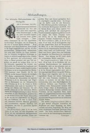 Vier kölnische Reliquienbüsten der Hochgotik