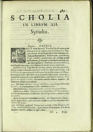 Scholia In Librum XII. Syriados