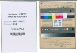 Entnazifizierung Paul Reiners , geb. 12.06.1895 (Landwirt)