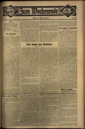 Zweite Ausgabe vom Sonntag, den 23. Juni 1935.