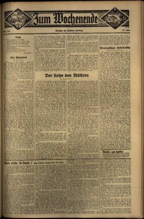 Zweite Ausgabe vom Sonntag, den 23. Juni 1935.