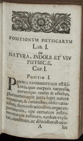 Cap. I. De Natura, Indole Et Usu Physicæ.