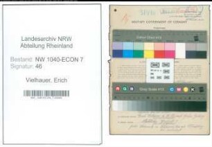 Entnazifizierung Erich Vielhauer , geb. 14.02.1906 (Sattler)