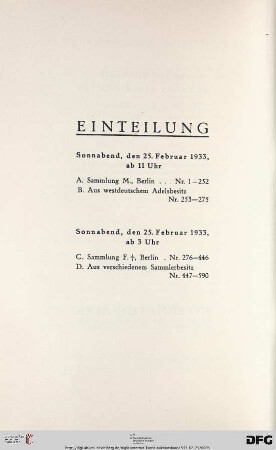 Einteilung