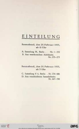 Einteilung