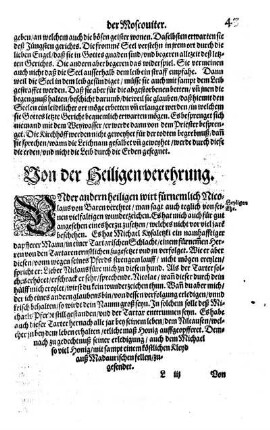 Von der Heiligenverehrung