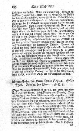 Lebensgeschichte des Herrn David Schneck. T.1.