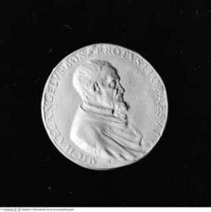 Medaille des Michelangelo Buonarroti, Avers: Brustporträt nach rechts