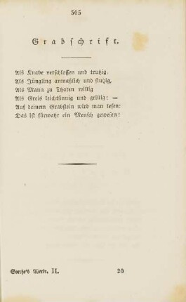 Grabschrift.
