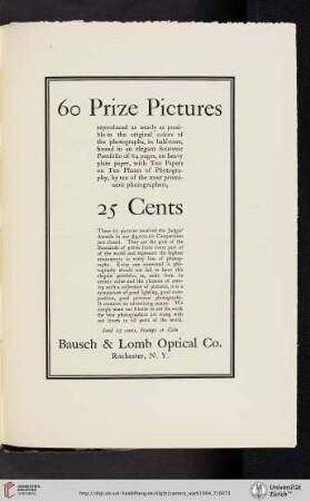Bausch & Lomb Optical Co. [60 Prize Pictures]
