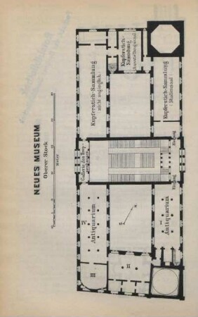 Grundriss. Neues Museum. Oberer Stock