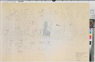 Münster (Münster) Pathologisches Institut der Universität Hauptgebäude Blatt 1 Lageplan 1968 1 : 500 70 x 108 kol. Pause Staatshochbauamt für die Universität Münster 20.01