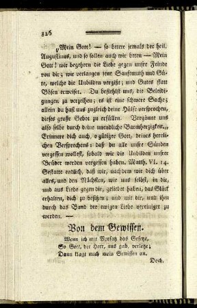 Von dem Gewissen. - Von der Geduld und Trübsalen.