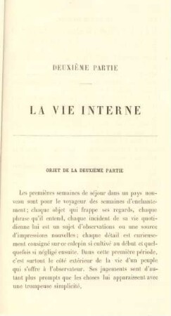 Objet de la deuxième partie