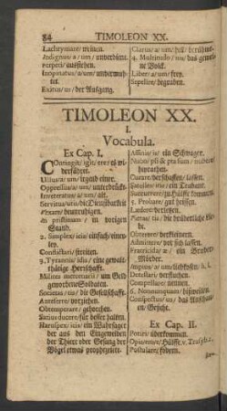 Timoleon XX.