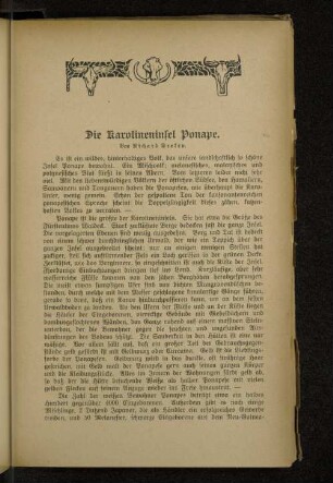 Die Karolineninsel Ponape.