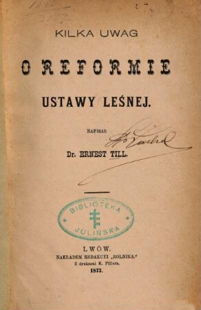 Kilka uwag o reformie ustawy leśnej