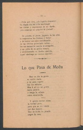 Lo que pasa de moda