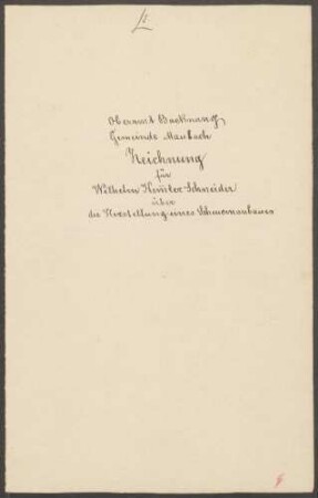 Kemmler, Wilhelm, Schneidermeister Scheunenanbau