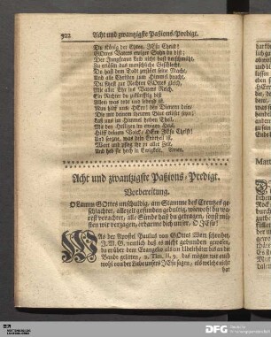Acht und zwantzigste Paßions-Predigt.