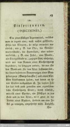 12. Einspritzungen. (Injectiones.)
