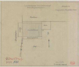 Lüdersdorf (Kreis Angermünde): Laubenhaus. Lageplan