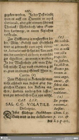 Cap. LXV. Sal C. C. Volatile
