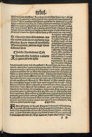 In festo Bartholomei Epistola