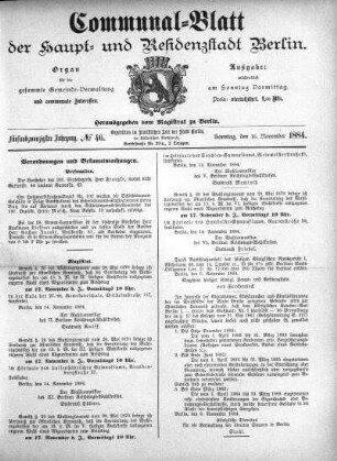 1884,46: No. 46, 16. November 1884