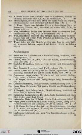 Zeichnungen (Nr. 288-321)